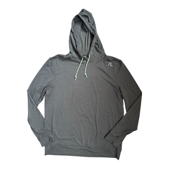 Rhoback Hesi Performance Hoodie Men’s Heather Postgame Grey Size M Long Sleeve - Picture 1 of 10